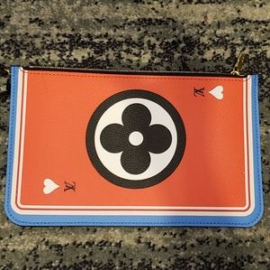 Limited edition! Louis Vuitton CARD theme wristlet/pouch